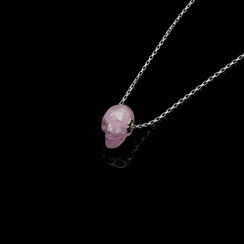 Women's Natural Stone Skull Chain Pendant