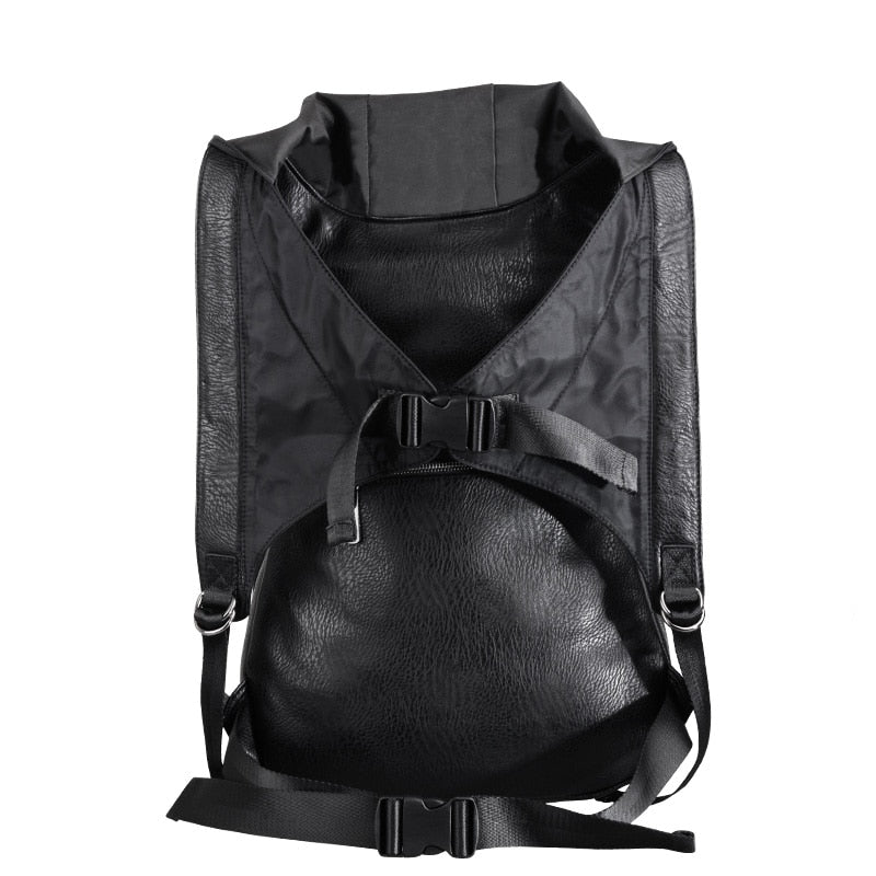 Fashion Skull PU Leather Backpack with Hood