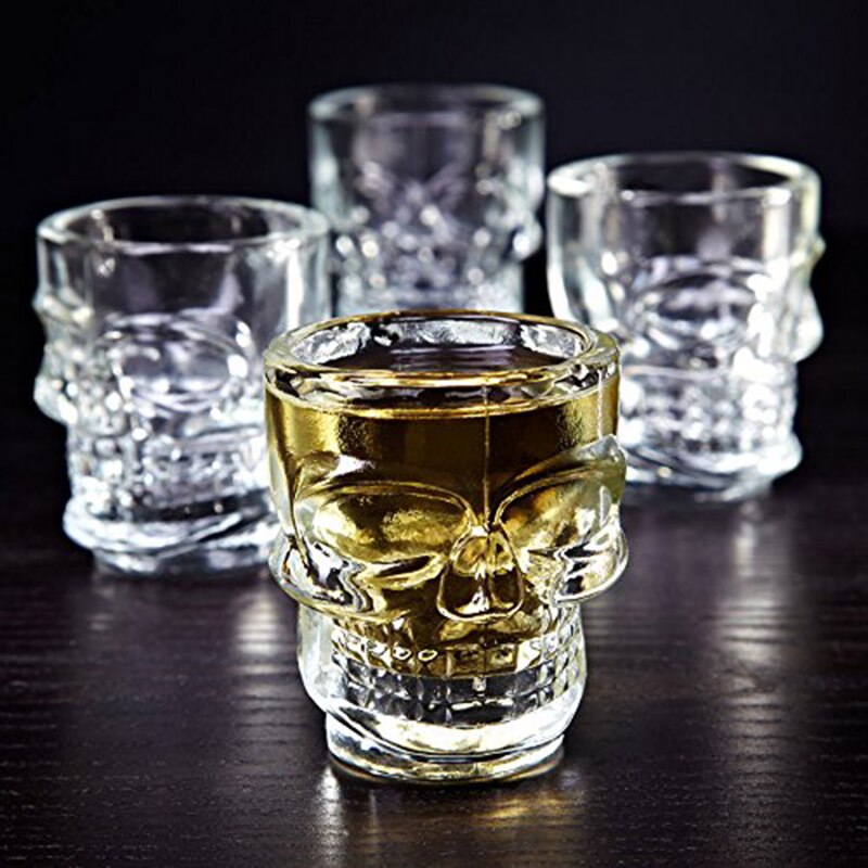 6 Piece Skull Shaped Shot Glasses Set